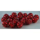 50 Shamballa Strassperlen  Beads 10mm rot